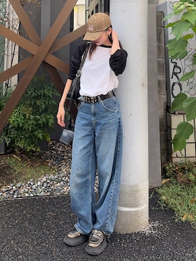 「ラグランTシャツ」｜ibuさん（レディース・164cm）の夏コーディネート