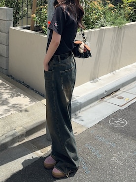 「Champion（チャンピオン）のアイテム」を使った、ibuさん（レディース・163cm）の夏コーディネート
