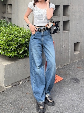 「CHARLES & KEITH（チャールズ & キース）のアイテム」を使った、ibuさん（レディース・163cm）の夏コーディネート