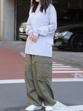 「GILDAN（ギルダン）のアイテム（Tシャツ/カットソー）」を使った、ibuさん（レディース・164cm）の夏コーディネート