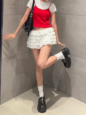 「アイテム（キャミソール）」を使った、ibuさん（レディース・164cm）の夏コーディネート