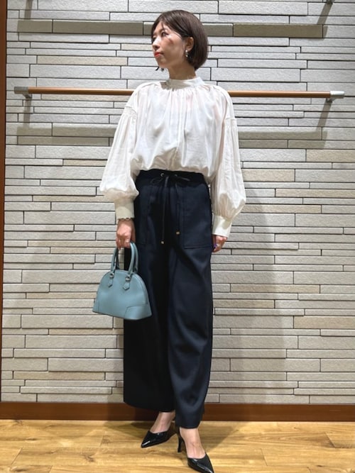 ブラウス シャツ 「手洗い可能」ボイル オーガンジー シャーリング ボリューム ブラウス 24SS  レディース 手洗い可能〉ボイル オーガンジー シャーリング ボリューム