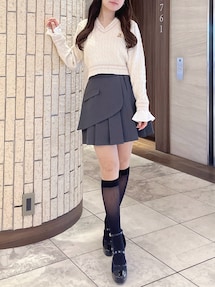 POLO BCS コラボ】シャツドッキングケーブルニットトップス