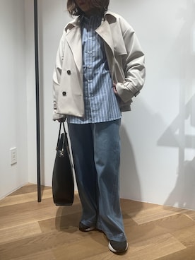 「アイテム（トレンチコート）」を使った、wataさん（レディース・158cm・30代）の春コーディネート