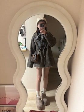 「MICHAEL KORS（マイケルコース）のアイテム」を使った、୨୧⑅*.さん（レディース・163cm）の冬コーディネート