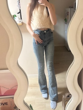 「アイテム（パンツ）」を使った、୨୧⑅*.さん（レディース・163cm）の秋コーディネート
