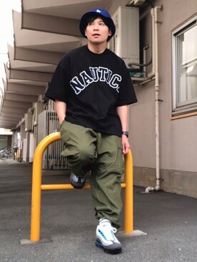 ハットを使った ブラックtシャツ のメンズ人気ファッションコーディネート Wear