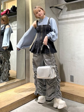 moeさん（レディース・158cm）の春コーディネート