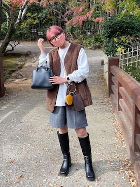 「Kastane（カスタネ）のアイテム（PC・スマホグッズ/家電）」を使った、moeさん（レディース・158cm）の秋コーディネート
