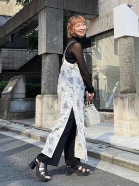 「PBLIM（ページボーイリム）の【PAGEBOYLIM】シアータートルインナー（Tシャツ/カットソー）」を使った、moeさん（レディース・158cm）の夏コーディネート