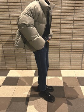 「FEKETE（フェケテ）のアイテム（ダウンジャケット/コート）」を使った、ゆごさん（メンズ・168cm）の冬コーディネート