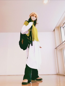 「H&M（エイチ・アンド・エム）のアイテム（シャツワンピース）」を使った、naturalcolorさん（レディース・151cm）の冬コーディネート