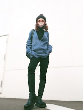 「UNIQLO（ユニクロ）のウルトラストレッチジーンズ（デニムパンツ）」を使った、naturalcolorさん（レディース・151cm）の冬コーディネート