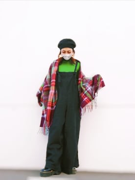 「antiqua」｜「アイテム（オールインワン・サロペット）」を使った、naturalcolorさん（レディース・151cm）の冬コーディネート