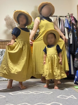 「親子でおそろい」｜「アイテム（ワンピース/ドレス）」を使った、aisaoooitoさん（レディース・158cm）の夏コーディネート