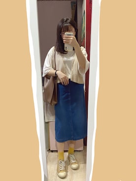 「袖ボリューム」｜「アイテム（レッグウェア）」を使った、シシ🌼さん（レディース・153cm）の秋コーディネート