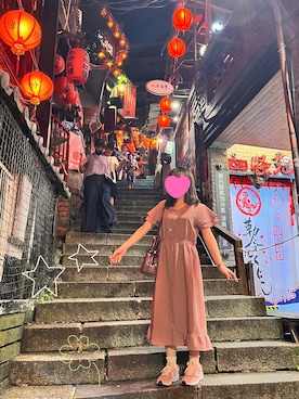 「アイテム（ワンピース/ドレス）」を使った、シシ🌼さん（レディース・153cm）の秋コーディネート