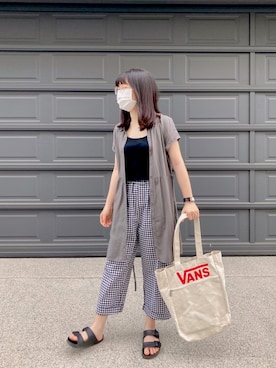 「NET（ネット）のアイテム（シャツワンピース）」を使った、シシ🌼さん（レディース・153cm）の春コーディネート
