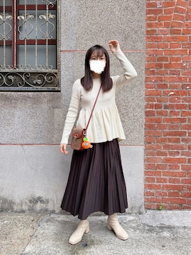 「no brand（ノーブランド）のアイテム」を使った、シシ🌼さん（レディース・153cm）の冬コーディネート