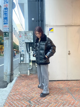 「カッコイイ女子」｜「アイテム（ジャケット/アウター）」を使った、sichaaaanさん（レディース・162cm）の冬コーディネート