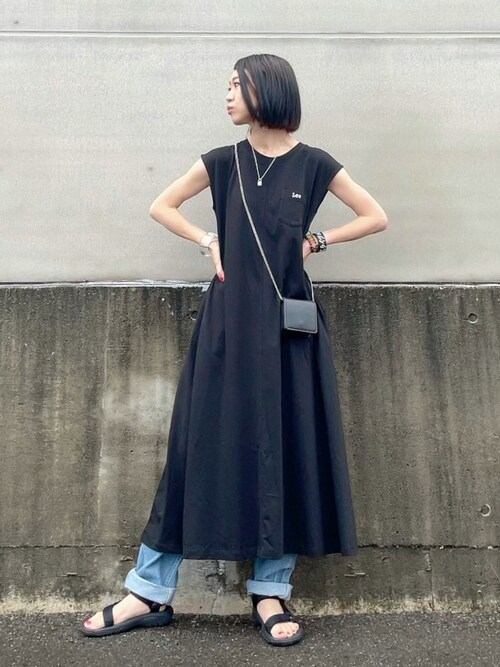 よしだ ライトオン東北新潟エリア Leeのワンピースを使ったコーディネート Wear