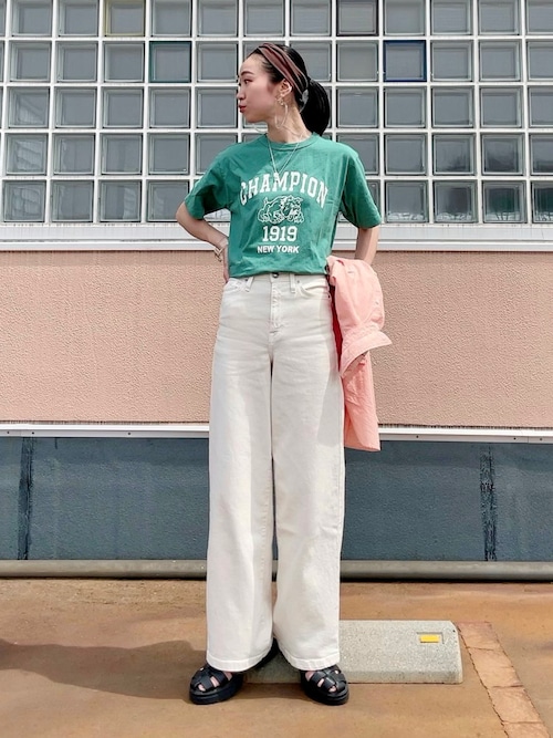 estroislose ホワイトデニム コットンリネンワイドパンツ　ゆったり ESTROISLOSE（エストゥロワルーズ） | hapuna&Co.（ハプナアンド
