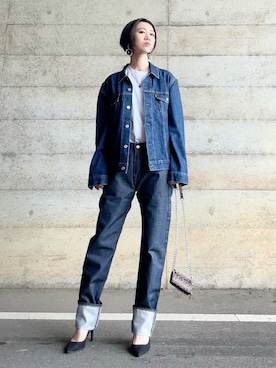 「リーバイス501」｜「アイテム（その他）」を使った、よしださん（レディース・169cm）の秋コーディネート