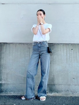 「SOMETHING（サムシング）のアイテム（パンツ）」を使った、よしださん（レディース・169cm）の夏コーディネート