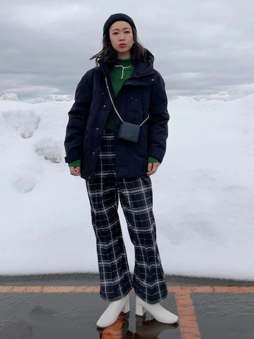 CAMP7】切替フードダウンジャケット（ダウンジャケット/コート