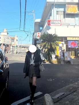 「アイテム（ダウンジャケット/コート）」を使った、yuka.さん（レディース・153cm）の秋コーディネート