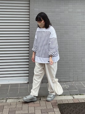 「Libra Cue（リブラ キュー）のアイテム（サロペット/オーバーオール）」を使った、Yukaさん（レディース・156cm）の秋コーディネート