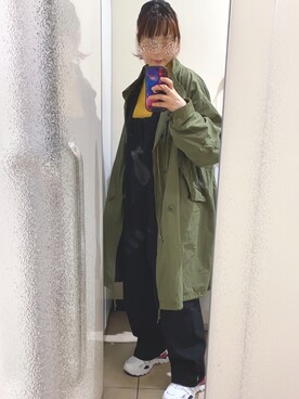 「FILA」｜「アイテム（オールインワン・サロペット）」を使った、KiNaKoさん（レディース・162cm）の秋コーディネート