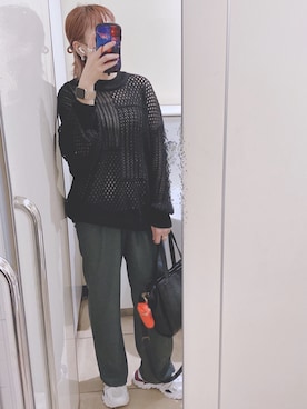 「Mayree（メイリー）のアイテム（パンツ）」を使った、KiNaKoさん（レディース・162cm）の秋コーディネート