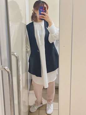 「Alphabets alphabet（アルファベッツアルファベット）のアイテム」を使った、KiNaKoさん（レディース・162cm）の春コーディネート