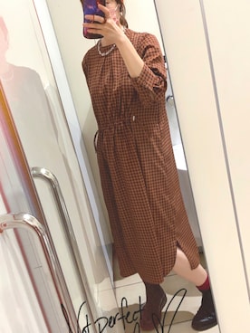 「Alphabets alphabet（アルファベッツアルファベット）のアイテム（ワンピース/ドレス）」を使った、KiNaKoさん（レディース・162cm）の秋コーディネート