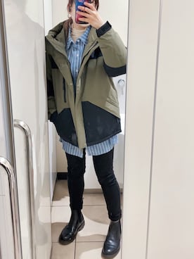 「CAMP7」｜「アイテム（ジャケット/アウター）」を使った、KiNaKoさん（レディース・162cm）の冬コーディネート