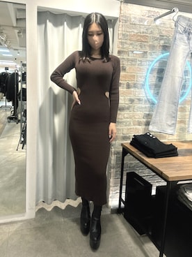 「GYDA（ジェイダ）のアイテム」を使った、serinaさん（レディース・166cm）の秋コーディネート