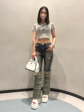 「GYDA（ジェイダ）のアイテム」を使った、serinaさん（骨格ウェーブ・レディース・166cm）の夏コーディネート