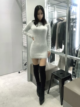 「GYDA（ジェイダ）のアイテム」を使った、serinaさん（レディース・166cm）の冬コーディネート