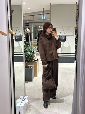 「おでかけコーデ」｜「アイテム（その他アウター）」を使った、okomeさん（レディース・164cm）の冬コーディネート