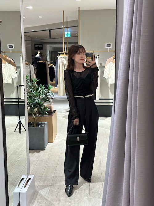 オケージョンにも◎】フロッキードットブラウス（シャツ/ブラウス