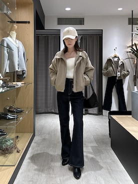 「アイテム（その他アウター）」を使った、okomeさん（レディース・164cm）の秋コーディネート