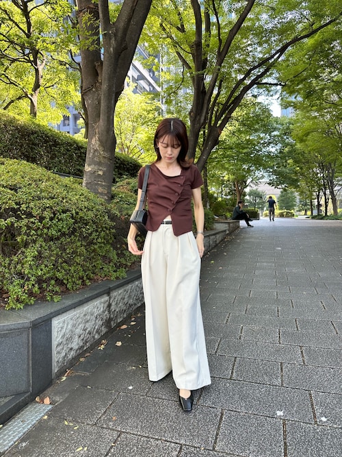 CAPRICIEUX LE'MAGE パンプス スクエアステッチフラットシューズ