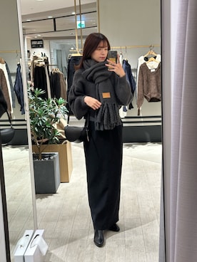 「ワントーンコーデ」｜okomeさん（レディース・164cm）の冬コーディネート