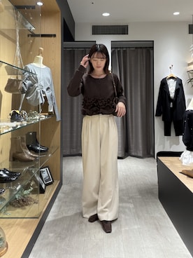 「CAPRICIEUX LE'MAGE（カプリシューレマージュ）のクラウディギャザーバッグ（ショルダーバッグ）」を使った、okomeさん（レディース・164cm）の秋コーディネート
