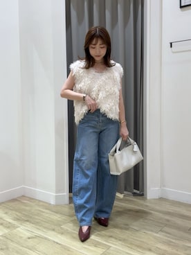 「アイテム（バングル/リストバンド）」を使った、arisaさん（レディース・156cm）の秋コーディネート