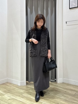 「アイテム（リング）」を使った、arisaさん（レディース・156cm）の秋コーディネート