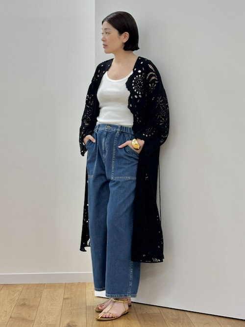 【ハウス オブ ロータス】シフリー刺繍ロングガウン シフリー刺繍ロングガウン ｜ハウス オブ ロータス＜HOUSE OF