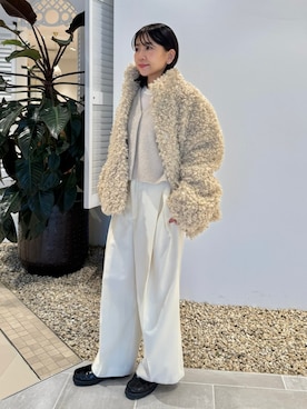 「カーディガンコーデ」｜「アイテム（ブルゾン）」を使った、HOUSE OF LOTUS　staffさん（レディース・149cm）の冬コーディネート
