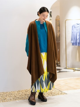 New balance ターコイズブルーセーターとグレージュスカート New Balance Golf（ニューバランスゴルフ）の「【new balance